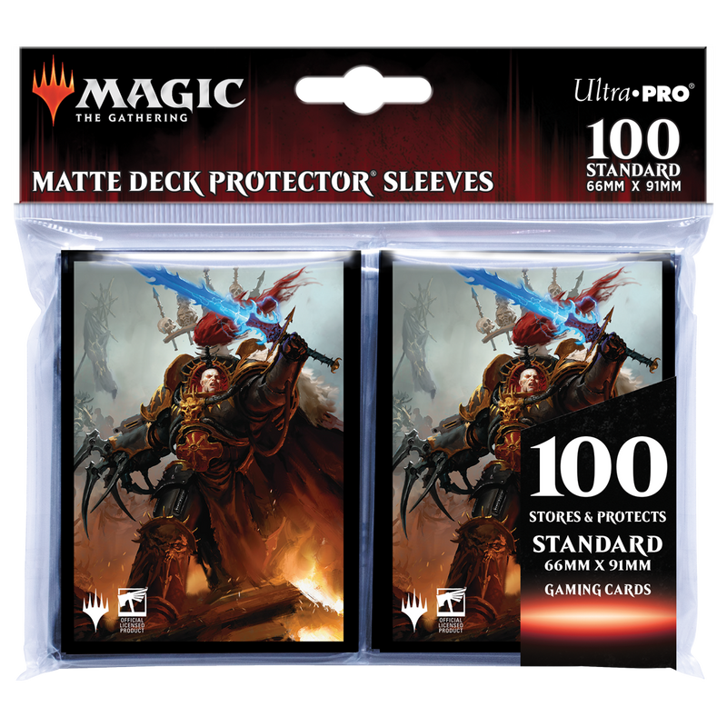 Warhammer 40K Commander Abaddon the Despoiler Standard Deck Protector Sleeves (100ct) for Magic: The Gathering | Ultra PRO International