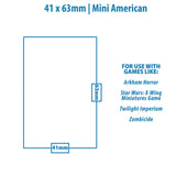 Mini American Board Game Sleeves (50ct) for 41mm x 63mm Cards | Ultra PRO International