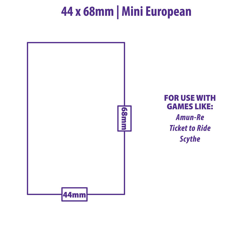 Mini European Lite Board Game Sleeves (100ct) for 44mm x 68mm Cards | Ultra PRO International