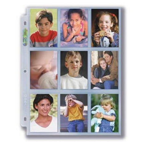 3-Hole Photo Pages (10ct) for Wallet Size 2.5" x 3.5 Prints | Ultra PRO International