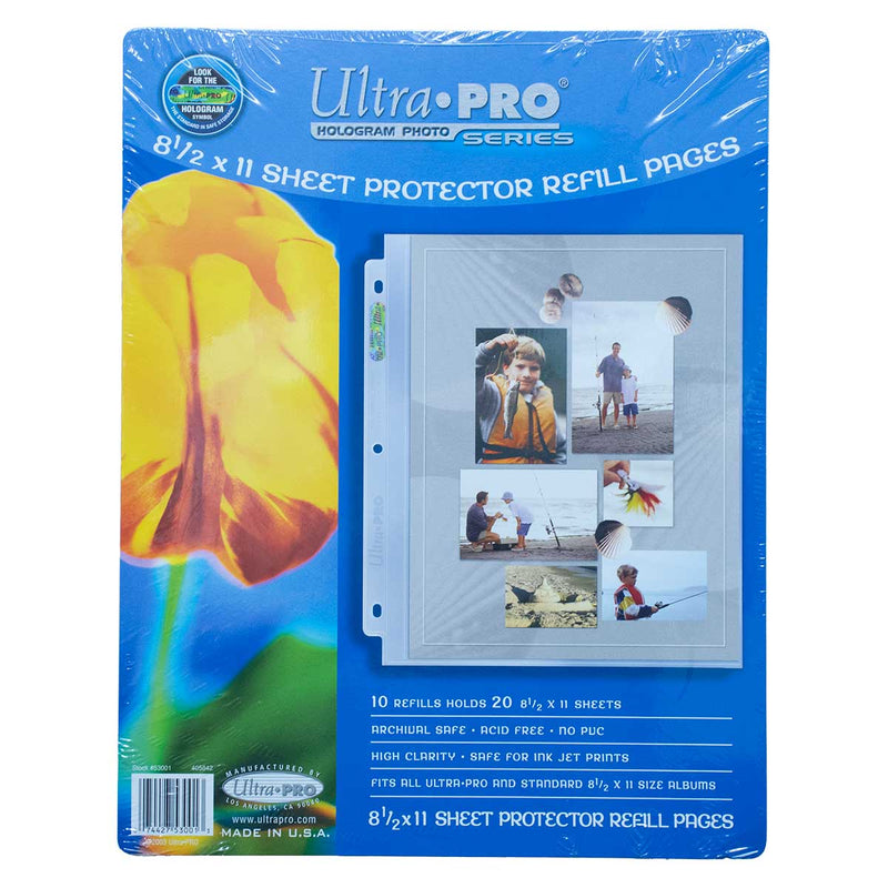 Ultra Pro 8x11 Full Page Photo Album Pages for 3 Ring Binder (25ct) Photo  Sleeve