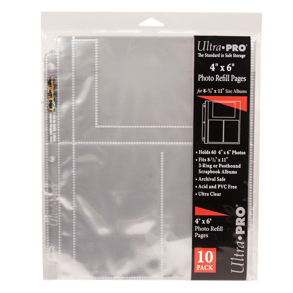 Ultra Pro 8x11 Full Page Photo Album Pages for 3 Ring Binder (25ct) Photo  Sleeve Protectors to Safely Store Pictures, Artwork, Documents, Files and  More
