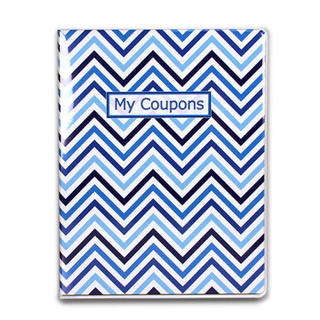 4-Pocket Chevron Blue Coupon Organizer Portfolio | Ultra PRO International