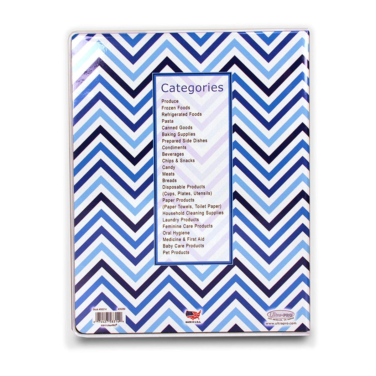 9-Pocket Chevron Blue Coupon Organizer Portfolio | Ultra PRO International