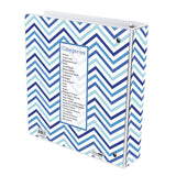 3-Ring Chevron Blue Coupon Organizer | Ultra PRO International