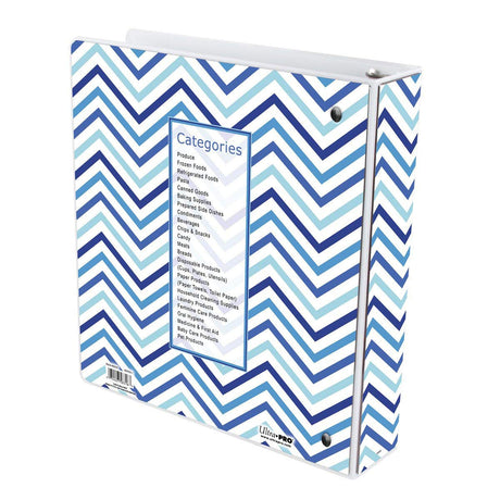 3-Ring Chevron Blue Coupon Organizer | Ultra PRO International