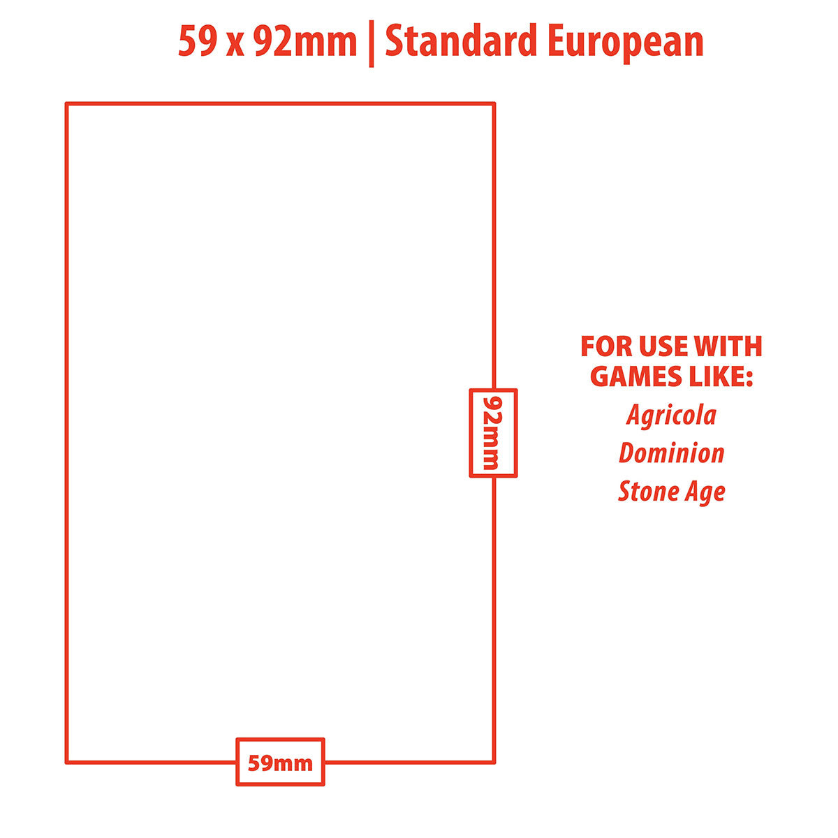 Standard European Lite Board Game Sleeves (100ct) for 59mm x 92mm Cards | Ultra PRO International