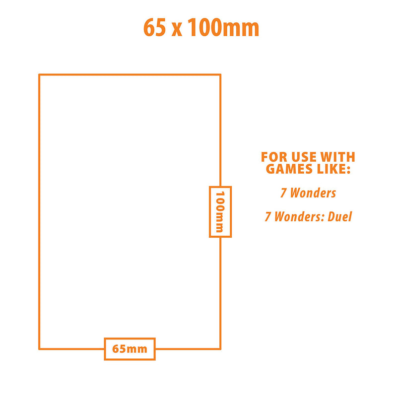 65x100mm - 165 Pack, Thin Sleeves - 7 Wonders, SWN-034