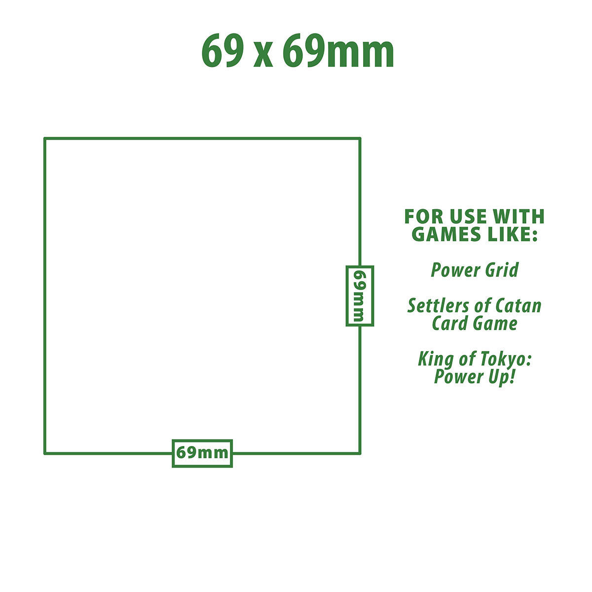 Special Sized Lite Board Game Sleeves (100ct) for 69mm x 69mm Cards | Ultra PRO International