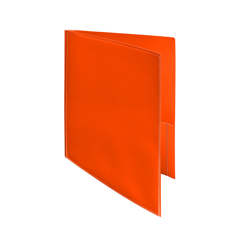 Poly Snap-In Two-Pocket Folder, 50-Sheet Capacity, 11 x 8.5, Assorted,  10/Pack