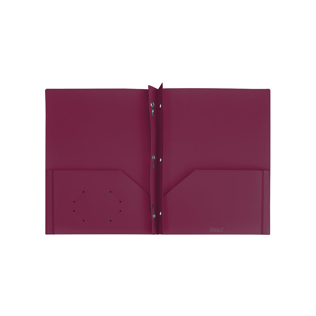 2-Pocket Folders (10ct) with 3-Prong Fastener and Clear Front Pocket ...
