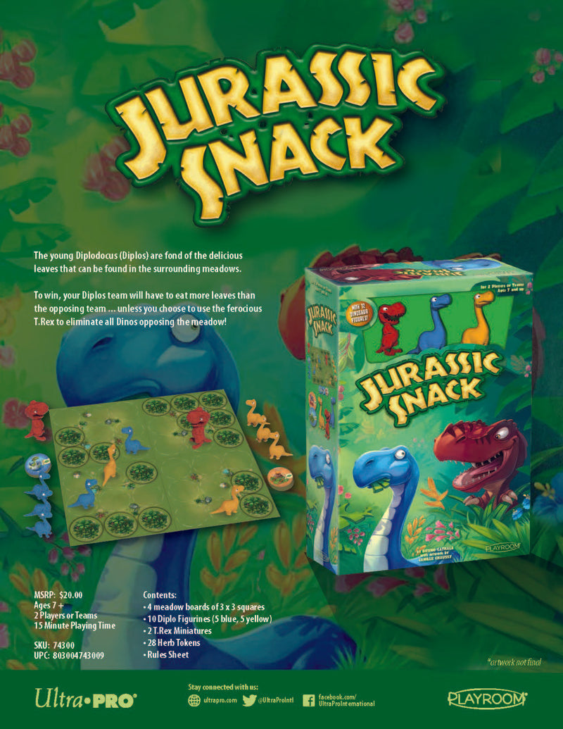 Jurassic Snack: A family strategy game for ages 7 and up | Ultra PRO Entertainment