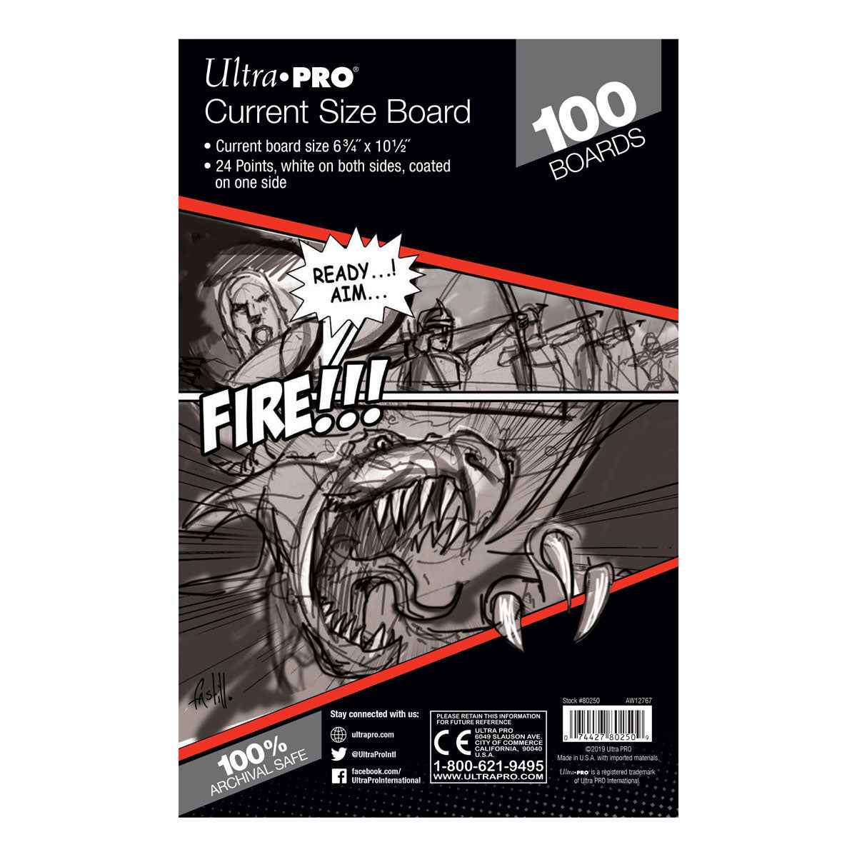 Comic Control Board Current Size Comic Boards (100ct) | Ultra PRO International