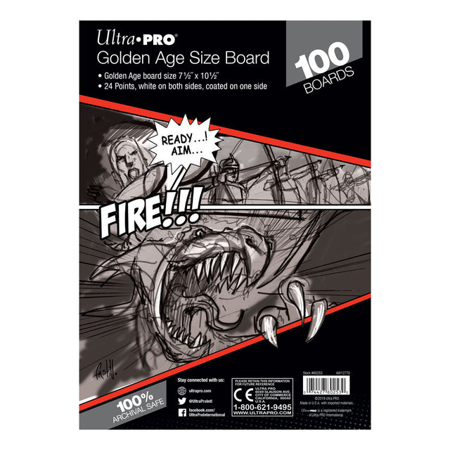 Golden Age Size Comic Boards (100ct) | Ultra PRO International