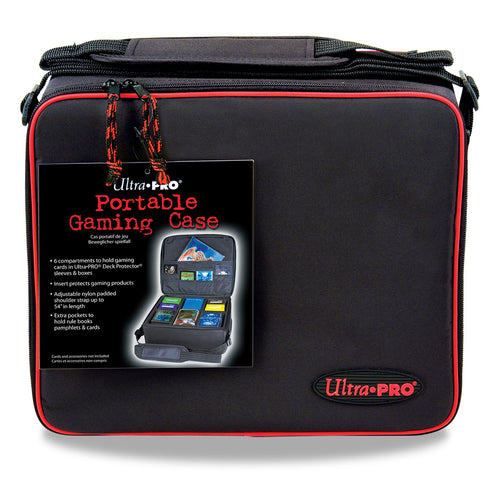 Portable Gaming Case, Black with Red Trim