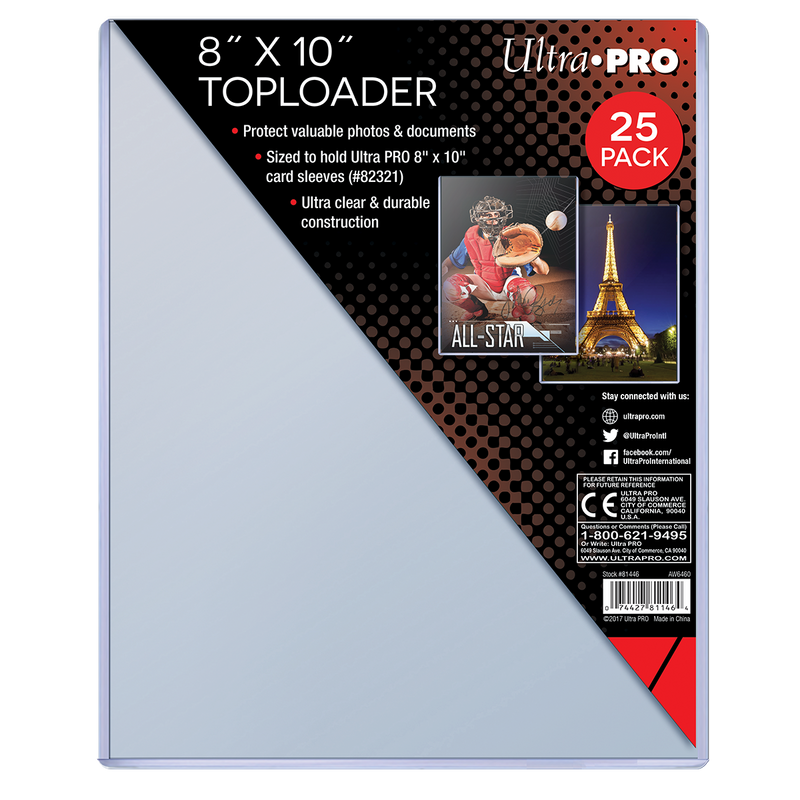 8" x 10" Toploaders (25ct) | Ultra PRO International