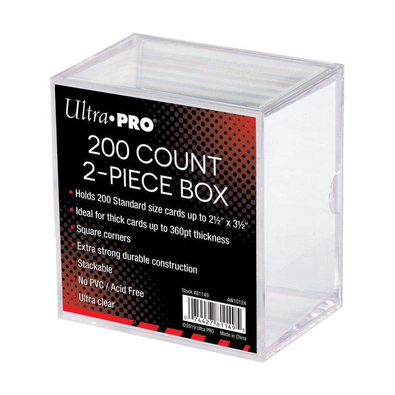 200 Count 2-Piece Clear Card Storage Box | Ultra PRO International