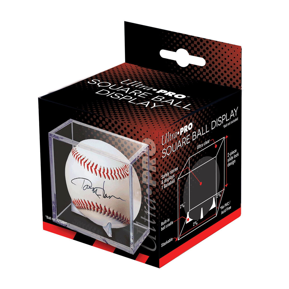 Baseball Clear Square Display Case Zoom