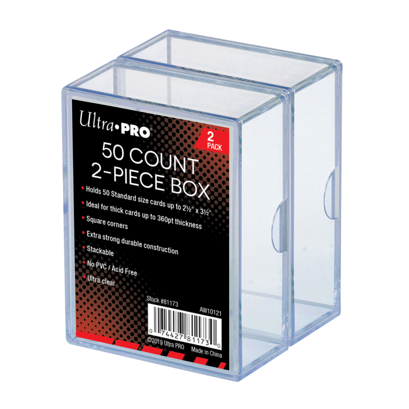 2-Piece 50-Count Clear Card Boxes (2ct) | Ultra PRO International