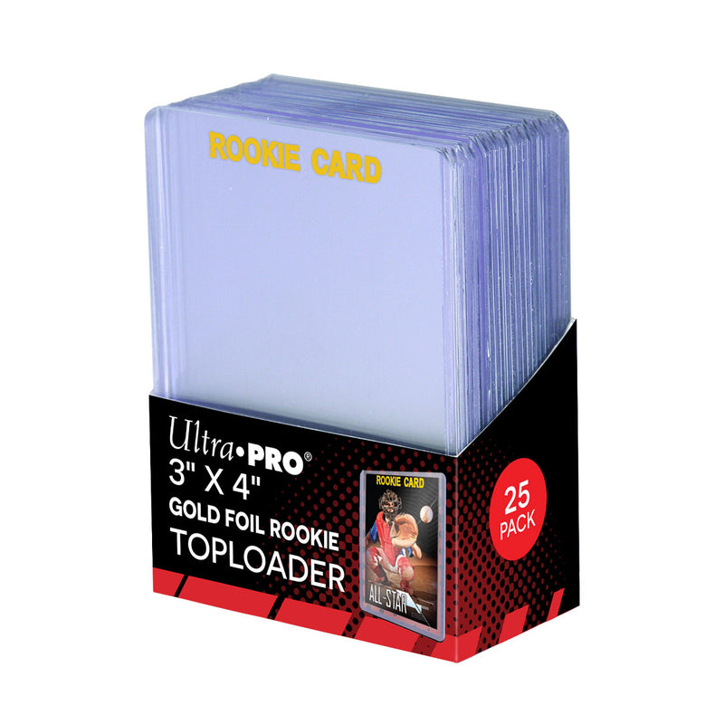 3" x 4" Clear "Rookie Gold" Toploaders (25ct) for Standard Size Cards | Ultra PRO International