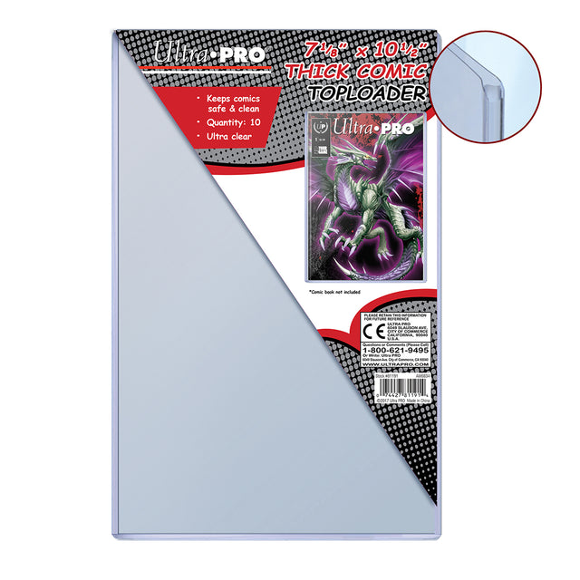 7-1/8" x 10-1/2" Thick Comic Toploaders (10ct) | Ultra PRO International