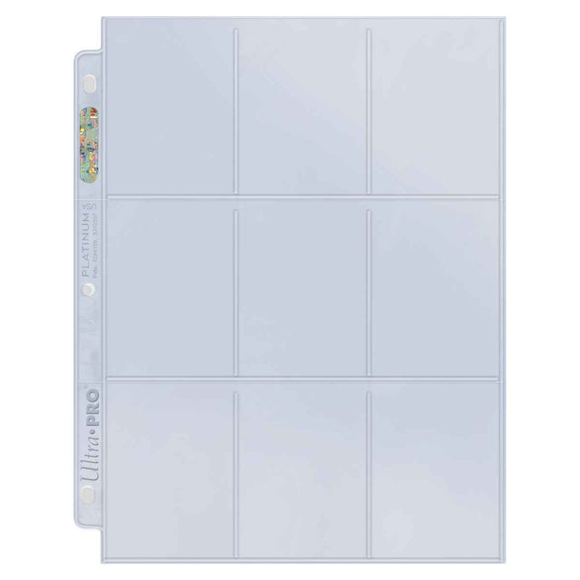 Page Ultra PRO transparente à neuf poches pour cartes au format standard