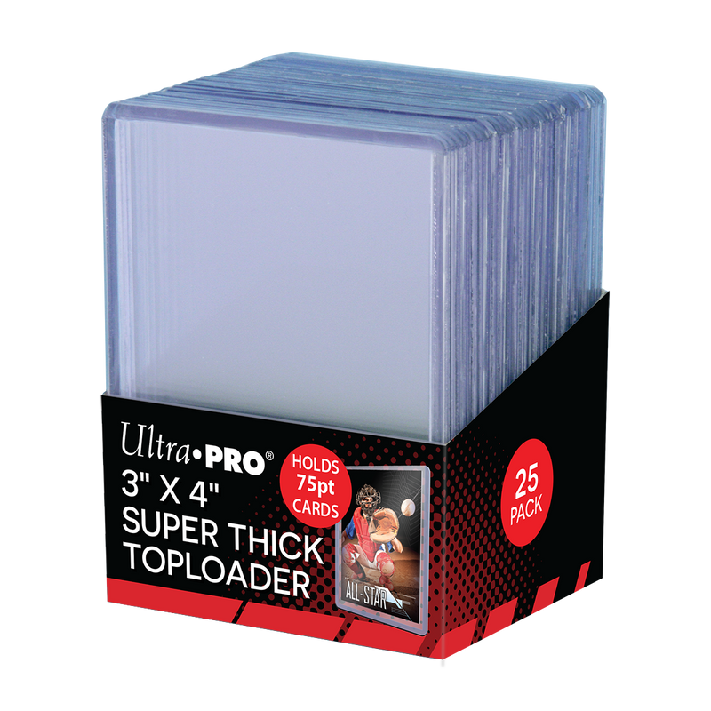 3" x 4" Clear Thick 75PT Toploaders (25ct) | Ultra PRO International