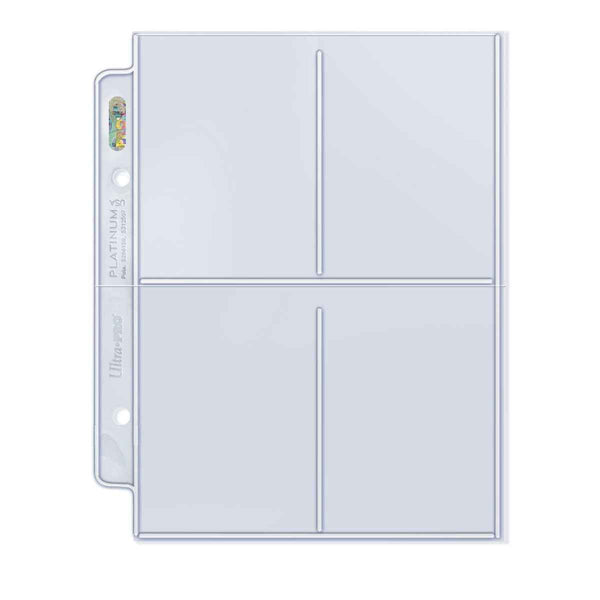 Premium Series 4-Pocket Mini Album Pages (100ct) for Standard Size Cards