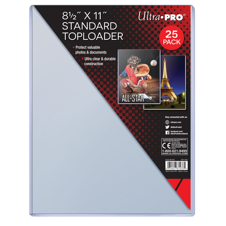 8-1/2" x 11" Toploaders (25ct) | Ultra PRO International