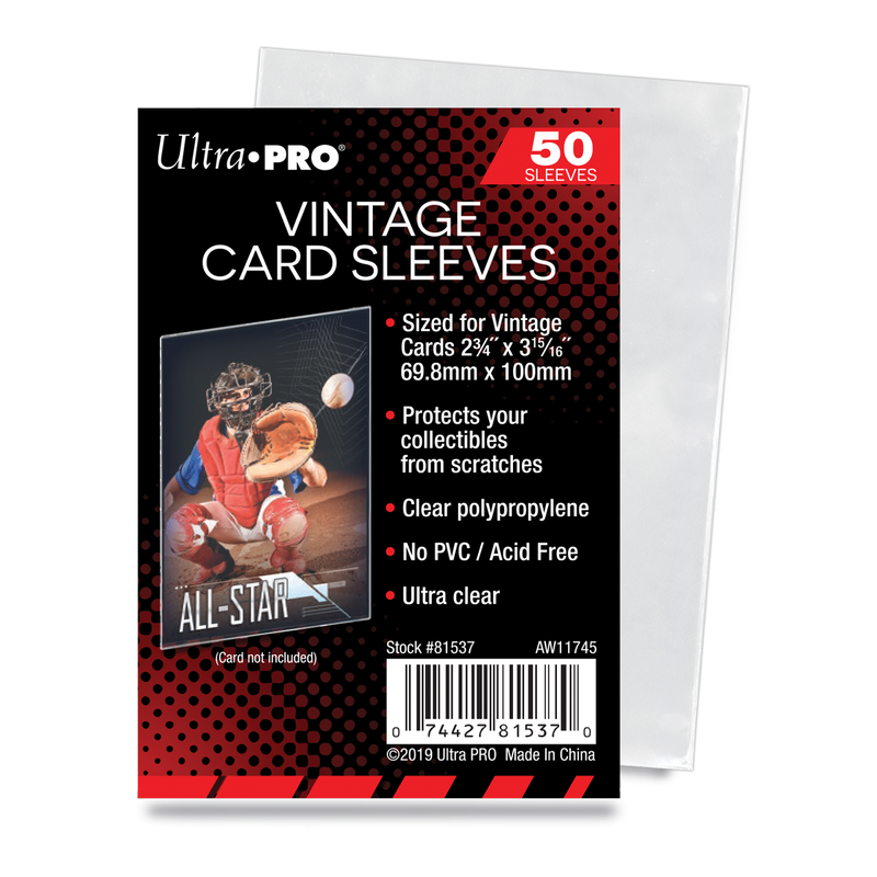 2-3/4" X 3-15/16" Vintage Card Sleeves | Ultra PRO International