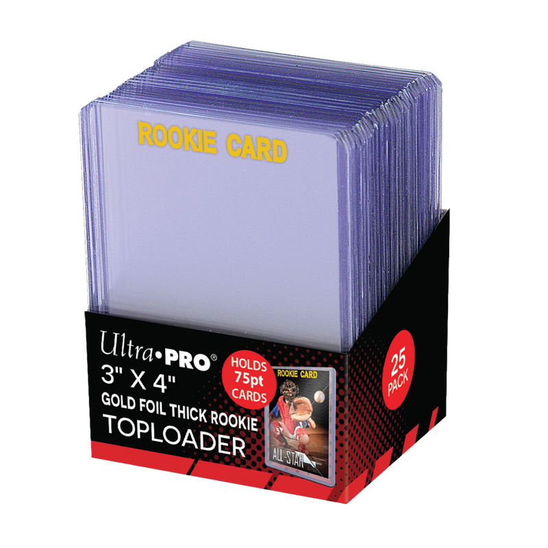 3" x 4" Rookie Gold Thick 75PT Toploaders (25ct) | Ultra PRO International