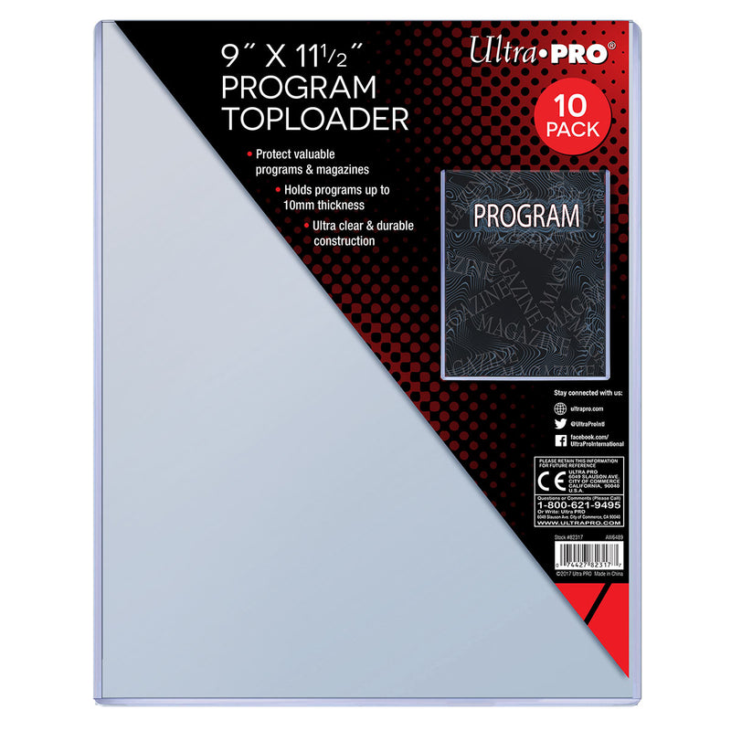 9" x 11-1/2" Program Toploaders (10ct) | Ultra PRO International