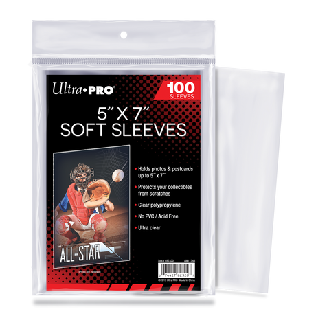 5" x 7" Soft Sleeves (100ct) | Ultra PRO International