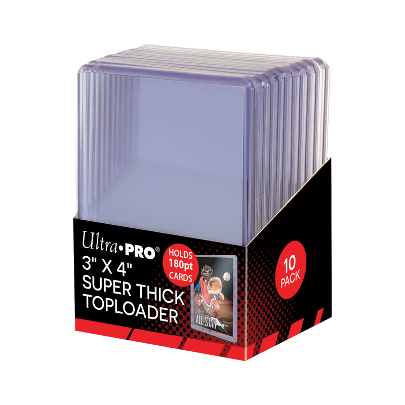3" x 4" Clear Super Thick 180PT Toploaders (10ct) | Ultra PRO International