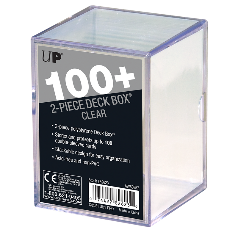 2-Piece Clear 100+ Deck Box