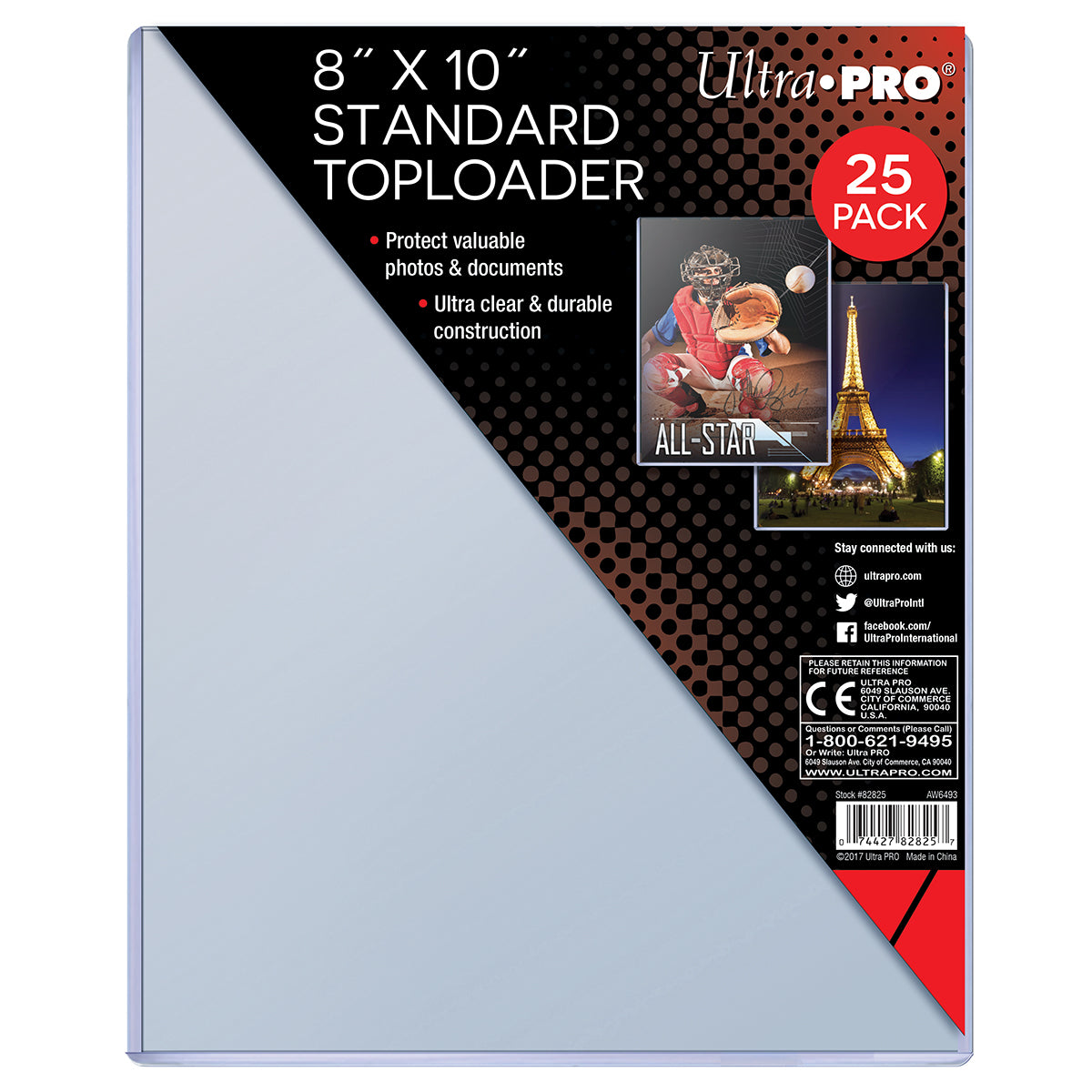 8" x 10" Standard Toploaders (25ct) | Ultra PRO International