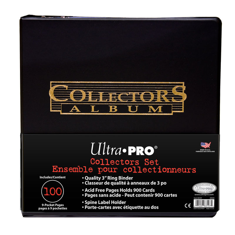 3" Black and Gold Foil Collectors Album with 9-Pocket Pages (100ct) for Trading Cards | Ultra PRO International