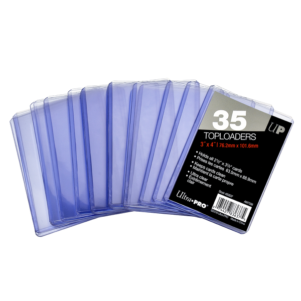 25 Ultra PRO Regular 35pt Toploaders + 100 SLEEVES Toploader Top Loader  Loaders - The Card & Trinket