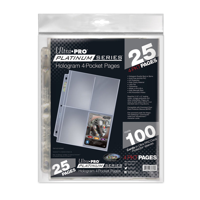 Ultra Pro 3 X 4 Ultra Clear Platinum Toploader 25ct for Pokemon, MTG,  Baseball, Basketball, Football and Other Trading Deck Cards or Board Games