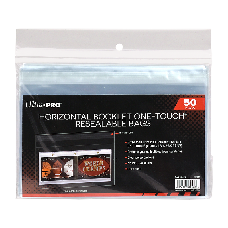 Horizontal Booklet ONE-TOUCH Resealable Bags (50ct) | Ultra PRO International