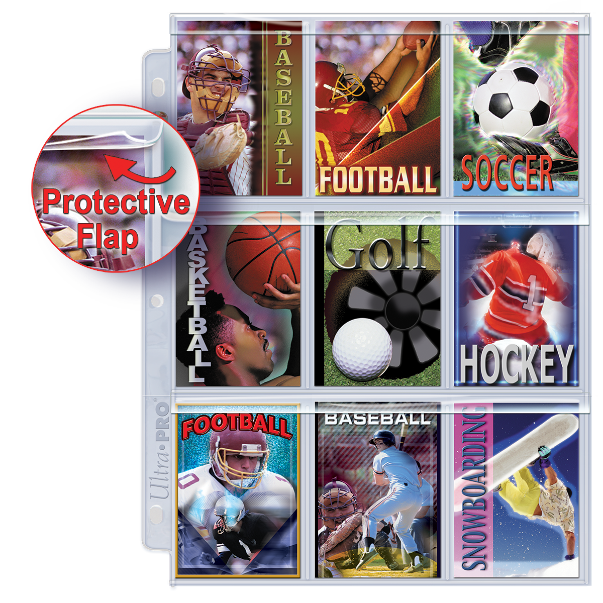100 x ULTRA PRO SILVER SERIES 9 POCKET CARD SLEEVES SEALED BOX PAGES AFL  POKEMON