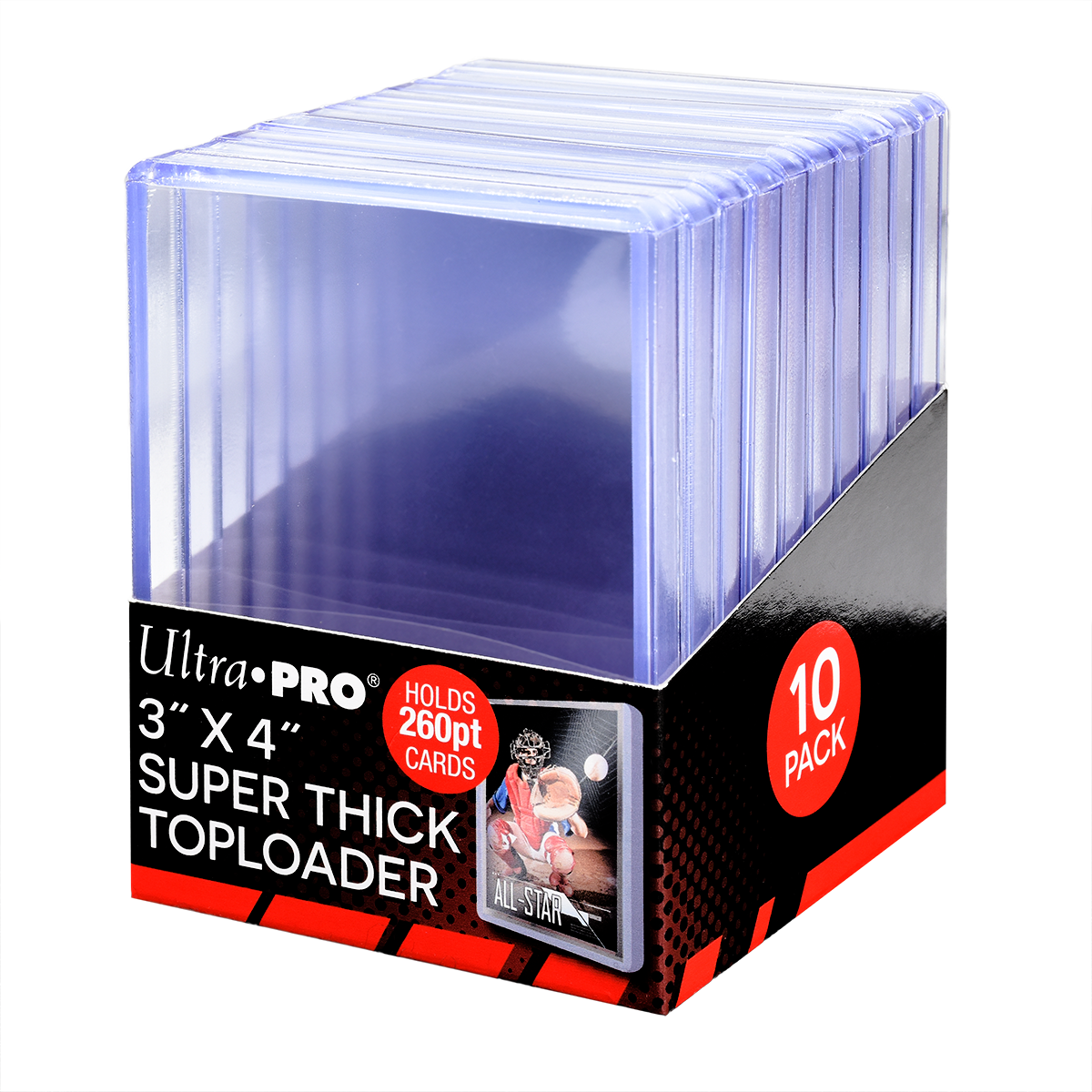 3" x 4" Clear Super Thick 260PT Toploaders (10ct) | Ultra PRO International