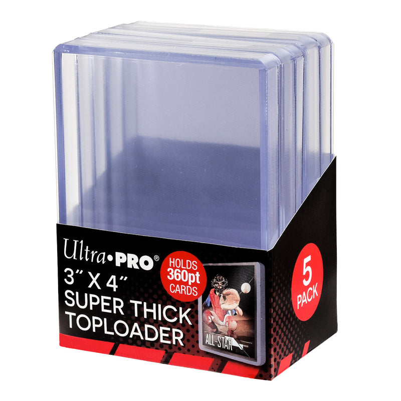 3" x 4" Super Thick 360PT Toploaders (5ct) | Ultra PRO International