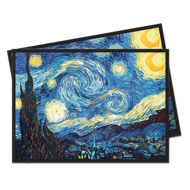 Fine Art Starry Night Standard Deck Protector Sleeves (100ct) by Vincent Van Gogh | Ultra PRO International