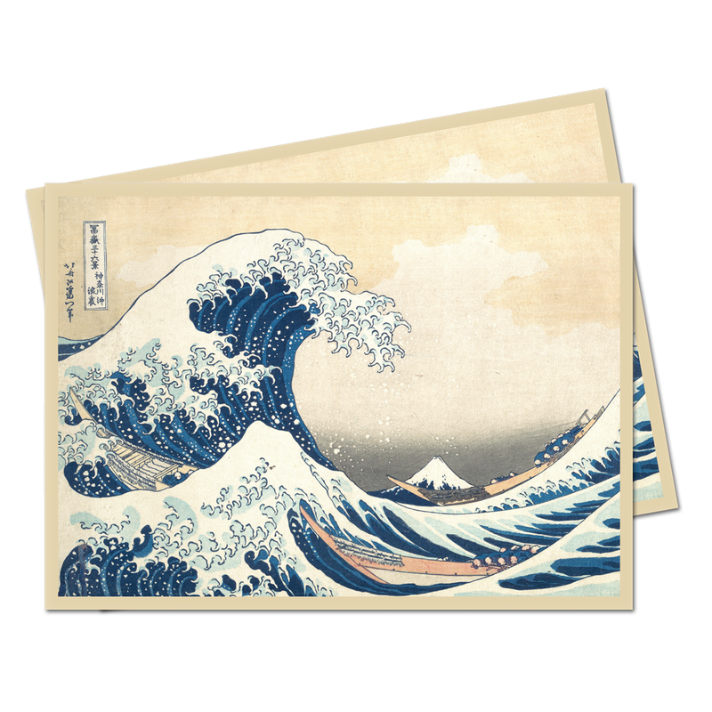 Fine Art The Great Wave Off Kanagawa Standard Deck Protector Sleeves (65ct) by Hokusai | Ultra PRO International