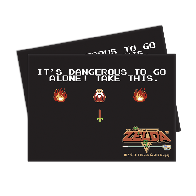It's Dangerous To Go Alone Standard Deck Protector Sleeves (65ct) for The Legend of Zelda | Ultra PRO International