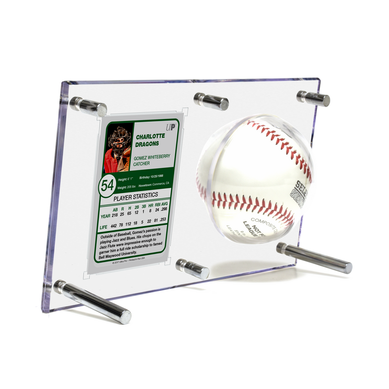 Baseball & Card (35PT) Clear Flip Display Case | Ultra PRO International