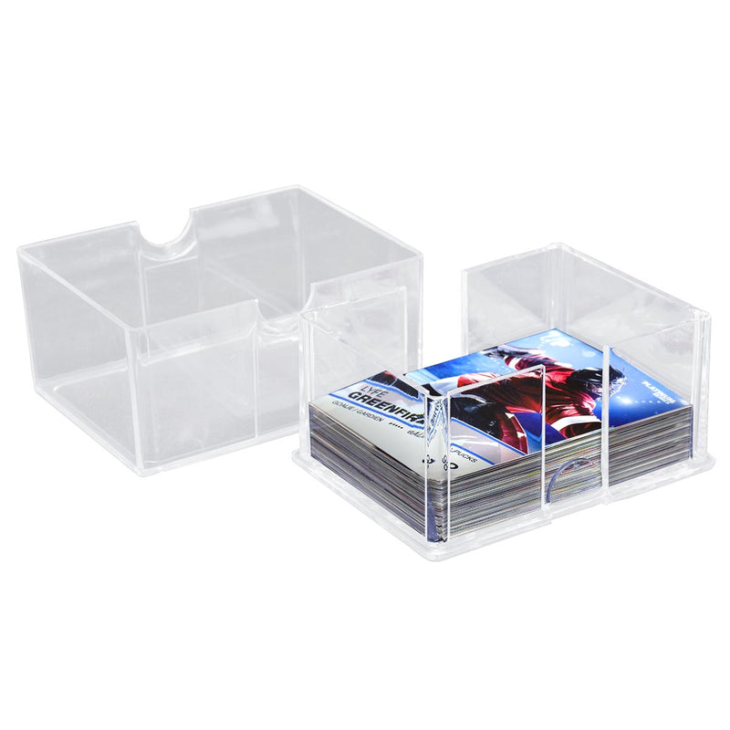 2x Transparent Plastic Box Playing Card for Case Organizer Empty Gaming  Cards Deck for Case Snaps Closed for Regular Siz