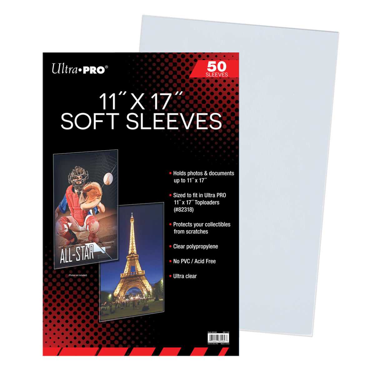 11" x 17" Soft Sleeves (50ct) | Ultra PRO International