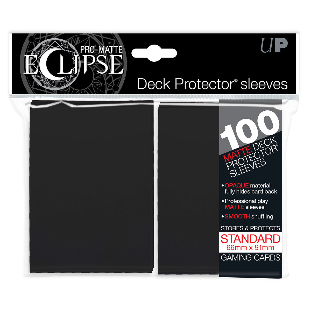 Ultra Pro Card Supplies Deck Protector Sleeves, Black, 180 Count